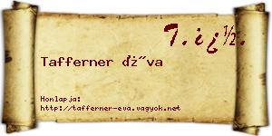 Tafferner Éva névjegykártya