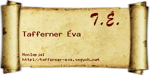 Tafferner Éva névjegykártya