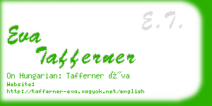 eva tafferner business card